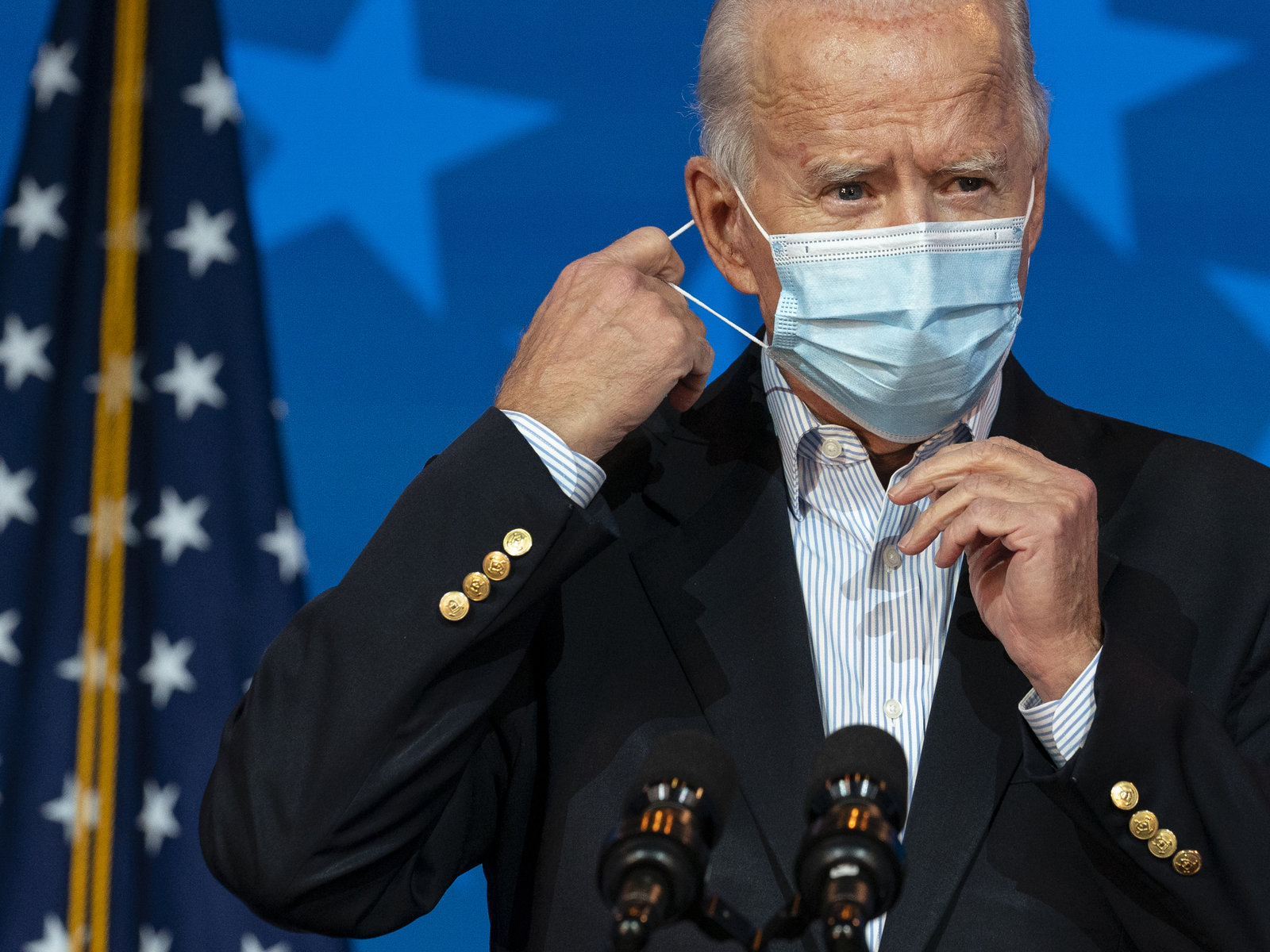 Joe Biden Calls on Americans to 'Step Up,' Wear a Mask and Social Distance as COVID Spikes Joe Biden Calls on Americans to 'Step Up,' Wear a Mask and Social Distance as COVID Spikes